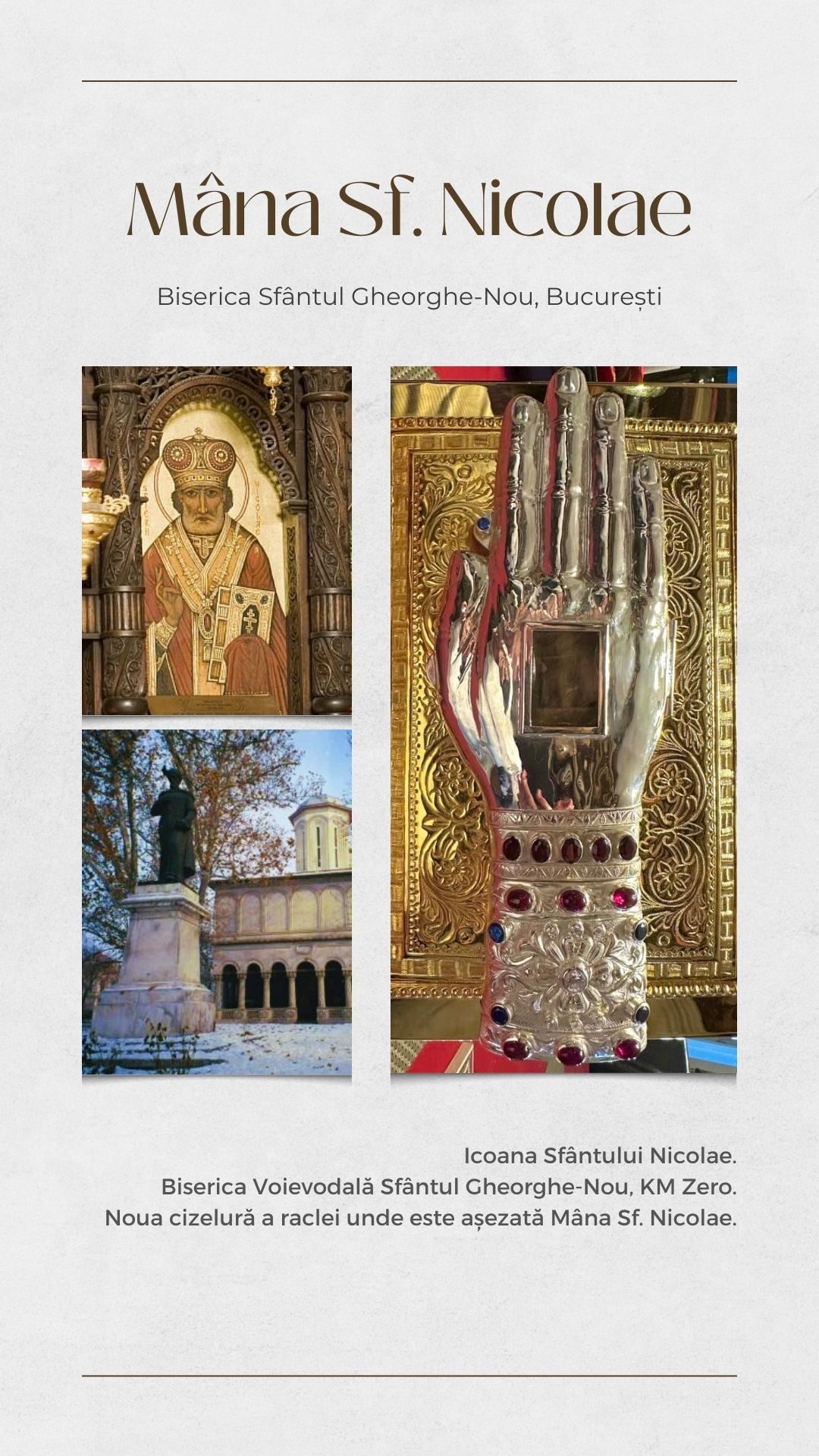 Mâna Sf. Nicolae (Bis. Sf. Gheorghe-Nou, București)