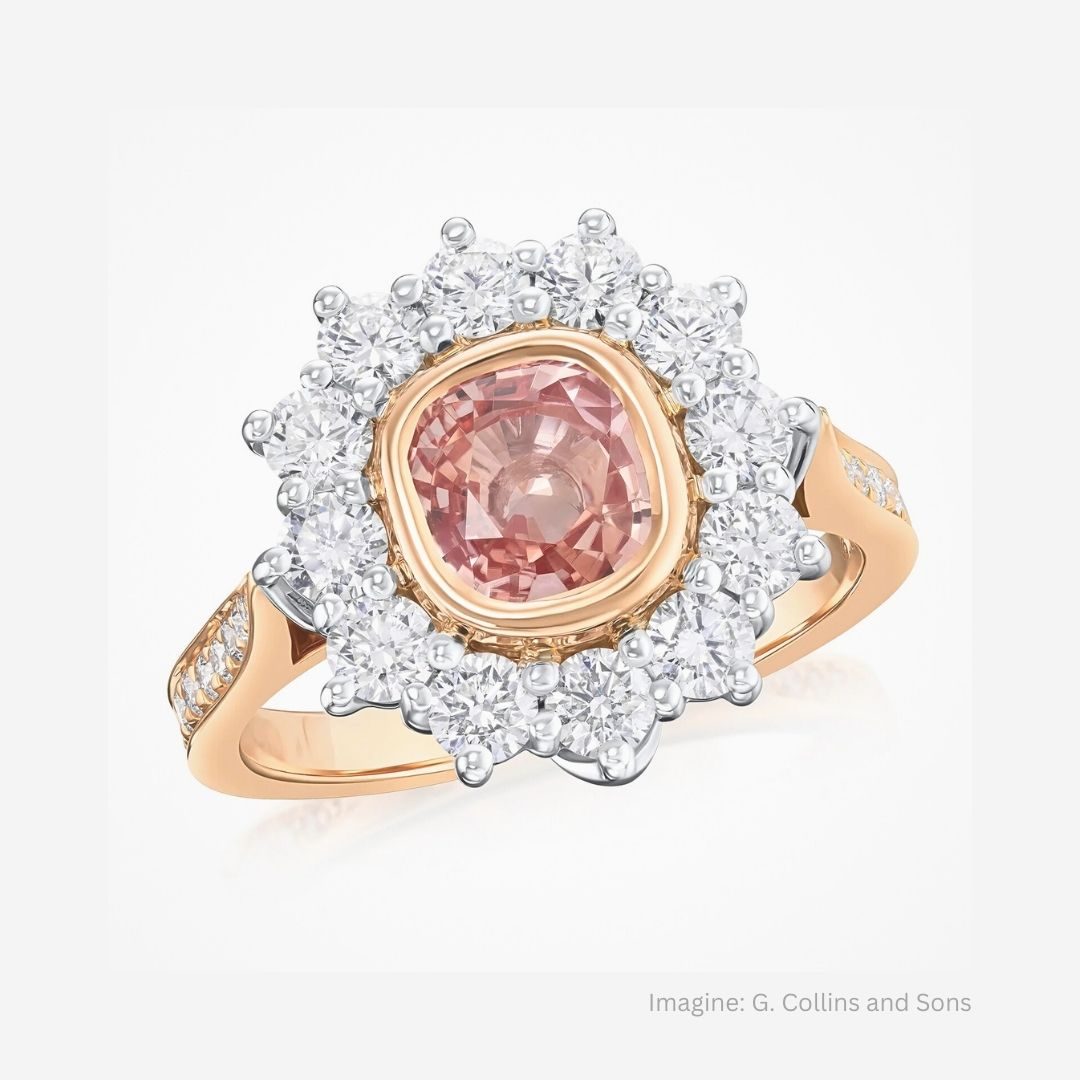 Safir Padparadscha (roz-portocaliu)